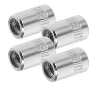 Abaodam Boutons de Contrôle de Guitare Électrique en Laiton 4 Pièces, Embouts de Sélecteur Multiposition Argentés, Accessoires de Remplacement pour Réglage Précis du Volume