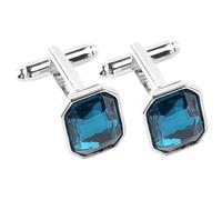 Abaodam Boutons de Manchette en Strass Élégants pour Femmes, Accessoires de Chemise Mode, Finition Métallique Argentée, pour Événements Formels et Occasions Spéciales, Taille Standard