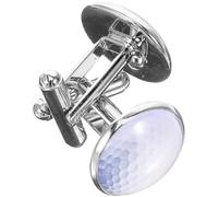 Abaodam Boutons de Manchette Golf en Métal et Verre Argenté, Légers et Faciles à Utiliser, pour Mariage ou Partenariat d'affaires, Accessoires Élégants pour Hommes et Femmes