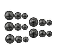 Abaodam Boutons Métalliques Bouclier en Alliage de Zinc 30 Pièces 10 Pcs 15 Mm 10 Pcs 20 Mm Fermeture de Vêtements pour Manteaux Pulls et Chemises Accessoires Couture DIY