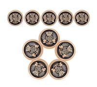 Abaodam Boutons Métalliques Dorés 14 Pièces 8X15Mm 6X20Mm, Boutons de Couronne en Laiton, Accessoires Couture pour Vestes et Blazers Femmes, Occasions Formelles