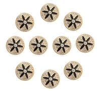 Abaodam Boutons Métalliques Ronds Noirs 22mm Ensemble de 10 Pièces en Alliage de Zinc Brillant et Antirouille, Accessoires Élégants pour Couture pour Manteau en Laine