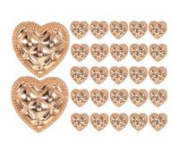 Abaodam Boutons Style Petit Classique en Forme de Cœur Lot de 30 en Alliage Doré Décoratifs pour Création pour Chemise et Veste