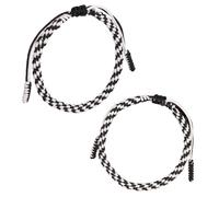 Abaodam Bracelet Ajustable et Facile à Porter Tissé Créatif Fait Main en Fil Noir et Blanc pour Festivals et Fêtes, Décoration de Poignet Unisexe