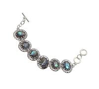 Abaodam Bracelet Bohème pour Femme en Alliage Design Réglable à Boucle, Style Vintage en Coquille D'ormeau Colorée, pour Anniversaire ou DIY