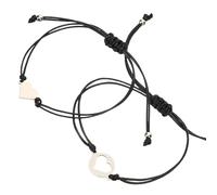 Abaodam Bracelet Cœur Assorti Mère Fille Acier Inoxydable Bracelet Tressé à Cordon pour Femme Accessoire Mode et Confortable Cadeau Amour Pratique et Chic