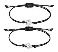 Abaodam Bracelet En Corde Avec Breloque Patte Bracelets D'Amitié Réglables Pour Filles Garçons Et Adultes Bracelet Commémoratif De Deuil Pour Chiens Et Chats