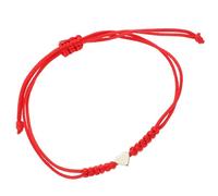 Abaodam Bracelet en Cordon Rouge Tressé Ajustable, Perles Cuivre de Cœur, Lot de 2 Pièces, Bracelet Traditionnel Féminin pour Amitié et Amulette, Style Chinois, Bijou Artisanal