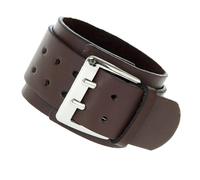 Abaodam Bracelet en Cuir Double Couche Marron avec Grosse Boucle Vintage pour Homme, Bijou Poignet Résistant, Accessoire Mode Quotidien, Taille Unique