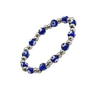 Abaodam Bracelet en Pierre de Verre Œil Protecteur Bleu en Cuivre Halloween | Bracelet Extensible, Surface Lisse et Design Voyant, Facile à Enfiler, pour Tenues Casual et Fêtes