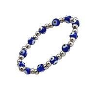 Abaodam Bracelet Extensible en Cristal Bleu Perles Œil Protecteur, Chaîne de Bracelet à Perles pour Femme, Accessoire de Mode, Présent pour Usage Quotidien et Occasions