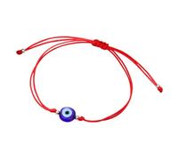 Abaodam Bracelet Œil Mauvais Ajustable Cordon Rouge Double Brin avec Bille Dorée Bijou Minimaliste pour Femme et Homme Accessoire Poignet Protection Mode