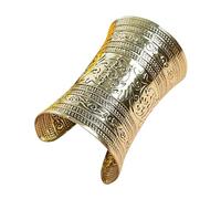 Abaodam Bracelet Manchette Tribal Doré en Alliage Léger Hypoallergénique, Bracelet Serpent Ajustable pour Danse du Ventre et Costumes Bohèmes, Bijou Manchette Minimaliste Femme,