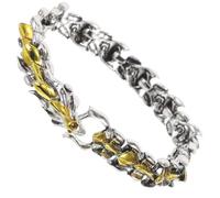 Abaodam Bracelet Punk pour Homme en Alliage Design Unique Os de Dragon, Style Vintage Créatif et Chaîne pour Bijoux Masculins Modernes