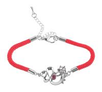 Abaodam Bracelet Rouge Tressé Ajustable Année du Dragon Pierre Rose Bijou Zodiaque Chanceux pour Femme Accessoire Poignet Traditionnel Nouvel An Chinois