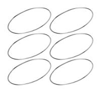 Abaodam Bracelets Joncs Lot de 6 Style Simple et Élégant en Cuivre Plaqué Argenté Forme Ronde, Accessoires de Costume Confortables Port Prolongé pour Femmes