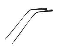 Abaodam Branche Lunette Accessoires pour Réparer et Renforcer la Monture en Acier Inoxydable Noir, Paire de Branches de Remplacement pour Lunettes Dent Unique