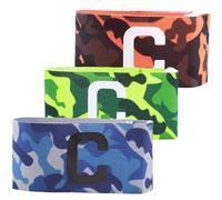 Abaodam Brassard de Capitaine de Football Ajustable en Nylon, Lot de 3 Pièces, Élastique Résistant, pour Clubs Sportifs et Rugby