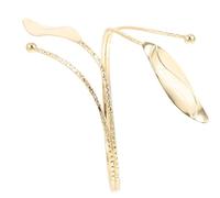 Abaodam Brassard en Métal Doré Feuilles Délicates Bracelet Femme Punk Réglable Bijou Manchette pour Fille Accessoire Créatif pour Bras Élégant Bracelet Femme
