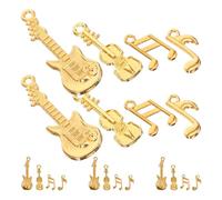 Abaodam Breloques Guitare en Alliage Doré 20 Pcs - Pendentifs Notes de Musique Vintage, Accessoires DIY pour Bracelets et Colliers, Charms Suspendus pour Création Bijoux Artisanaux