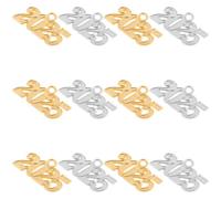 Abaodam Breloques Pendentifs 2025 Alliage 19x33mm Argenté Or Ensemble 12 Pièces Création Bijoux Loisirs Créatifs Présents Fêtes DIY Bracelet Collier