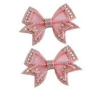 Abaodam Breloques pour Chaussures Nœud en Tulle Diy, Décorations Strass pour Femmes, Garçons et Filles, Accessoires Rose Légers et Solides, pour Personnalisation de Talons et Escarpins