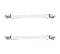 Abaodam bride de talon de sabot, 1 paire, brides pour sabots antidérapantes au talon, blanc, PU et métal, pour slippers, réunions