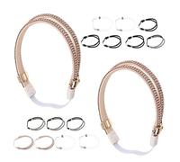 Abaodam Brides Élastiques Ornées de Cristaux pour Talons Hauts Lot de 8 Paires Maintien Anti-Déchaussement Accessoires Décoratifs Transparents Blancs Noirs et Couleur Dorée pour