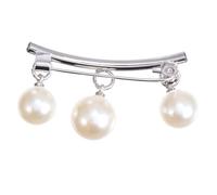 Abaodam Broche à Boucle De Taille Élégante En Perles Argentées, Broche Décorative Pour Vêtements Femme, Fixation Anti-transparence Pour Robes, Pantalons Et Vestes, Taille Ajustable