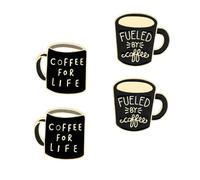 Abaodam Broche à Motif Tasse à Café Police Anglaise, Lot De 4 En Alliage, Épingle Décorative Pour Paquet, Accessoire Créatif Pour Femmes, Usage Quotidien Et Événementiel, Style Cartoon