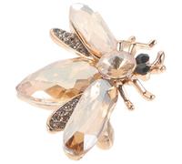 Abaodam Broche Abeille Strassée Fantaisie en Émail Dur Doré, Broche Épingle Mode Féminine, Accessoire Bijou pour Fête et Bal, Petite Taille Légère Élégante