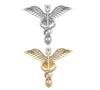 Abaodam Broche Ailes D'esprit 2 Pièces en Alliage pour Décorer Hauts et Jupes, Style Mode Chic, pour Fête et Cérémonie de Fiançailles