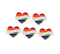 Abaodam Broche Arc-en-ciel en Alliage Multicolore, Lot de 5 Pièces, pour Lesbiennes et Gays, Accessoire Mode pour Événements Lgbtq et Vie Quotidienne
