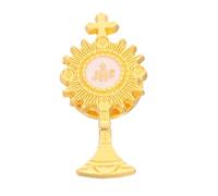 Abaodam Broche Calice Première Communion Dorée en Émail, Épingle Religieuse Croix Catholique, Accessoire Cérémonies Chrétiennes, Présent Symbolique Unitaire