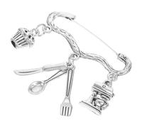 Abaodam Broche Chef Pâtissier Alliage de Zinc Résistante la Corrosion Décoration Unique pour Tenue Cuisine et Pâtisserie