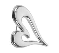 Abaodam Broche de Cœur Argentée, Épingle de Sûreté Légère pour Femme, Broche de Costume Élégante, Accessoire Mode Polyvalent pour Tenue Habillée et Présent Romantique Saint-valentin