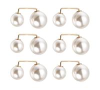 Abaodam Broche De Sécurité Femme Broches Perle Simulée Alliage Anti-vidage Ornement Jupe 6 Pièces Usage Quotidien Soirée Banquet Taille Unique