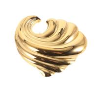 Abaodam Broche en Acier Inoxydable Doré Forme, Broche Décorative Unique pour Manteau Femme, Épingle Résistante Décoloration, Accessoire Polyvalent pour Veste ou Châle