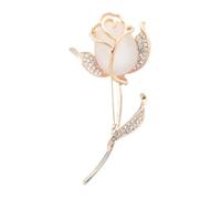 Abaodam Broche en Alliage Chic Design Rose Élégante et Pierre D'œil Légère pour Décorer Paquet ou Chapeaux, Accessoire Mode Confortable pour Femmes Lors de Noël ou Saint-valentin