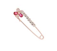 Abaodam Broche en Cristaux et Perle Simulée Élégante en Alliage, Épingle Décorative Féminine, pour Fête et Accessoires de Mode, Taille Unique, Couleur Ton sur Ton Blanc Nacré