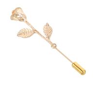 Abaodam Broche Épingle à Nourrice Fleur Doré Barre de Col Élégante pour Costume Homme Accessoire Polyvalent pour Cravate et Petite Veste Design Vintage Raffiné