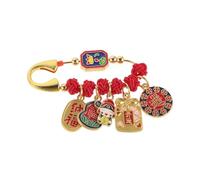 Abaodam Broche Épingle de Sûreté Rouge Tressée la Main, Amulette Chinoise de Protection pour Grossesse et Bébé, Épingle Maternité Légère en Métal, Bijou Feng Shui Traditionnel