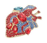 Abaodam Broche Gothique de Cœur Irrégulier en Métal Ajouré Épingle à Châle Vintage Ornée de Cristaux pour Cardiologues et Étudiants en Médecine Accessoire Hypoallergénique pour Pulls et