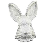 Abaodam Broche Lapin Vintage en Alliage Argenté, Broche pour Femme, Épingle à Revers, Accessoire Vestimentaire Polyvalent pour Fêtes, Mariage, Présent Raffiné, Taille Moyenne
