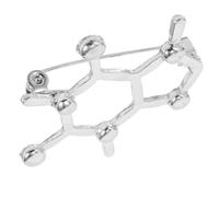 Abaodam Broche Moléculaire en Alliage de Zinc Épingle de Sûreté, Insigne de Biologie et Chimie, Accessoire Décoratif pour Vêtements, Présent Élève Scientifique, Bijou Original Femme