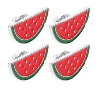 Abaodam Broche Pastèque Mignonne en Métal Coloré, Lot de 4, Épingle Émail Femme, Accessoire Mode D'été pour Vêtements et Paquet, Design Cartoon Rafraîchissant et Ludique