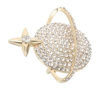 Abaodam Broche Planète Dorée pour Femme - Épingle Costume et Manteau, Broche Univers Étoile Raffinée, Accessoire Élégant pour Réunions Professionnelles et Fêtes, Présent Bijou Fantaisie