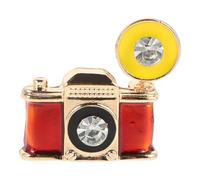 Abaodam Broche Rétro en Alliage Émail et Cristaux, Épingle à Foulard Créative Thème Photographie, Accessoire Mode pour Paquet, Manteaux et Vestes Femme, Présent Passion Photographe