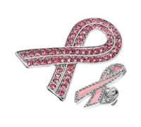 Abaodam Broche Ruban De Sensibilisation Au Cancer Du Sein Alliage Doré Épinglettes Revers Féminines 2 Pièces Pour Collecte De Fonds Et Événement Caritatif