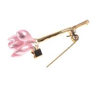Abaodam Broche Tulipe et Nénuphar en Métal, Épingle à Revers Élégante, pour Femmes, Accessoire de Vêtements et Paquet, Couleur Tulipe Rose, Design Fleurs, Fixation Solide